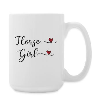 Cœur de Fille Cheval - Grande tasse 440 ml - blanc - Droite