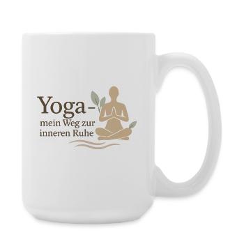 Yoga Weg Zur Inneren Ruhe - Große Tasse 440 ml - Weiß - Rechts
