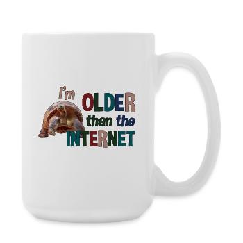 I’m older than the Internet - Schildkröte - Große Tasse 440 ml - Weiß - Rechts