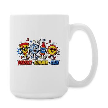  Käse-Pizza, Bierliebhaber, Urlaubsreise, Musik - Große Tasse 440 ml - Weiß - Rechts