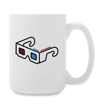 Vision Différente Abstract Logo Lunette 3D - Grande tasse 440 ml - blanc - Droite