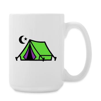 Camping Tent Moon Graphic - Large Mug 440 ml - white - Right