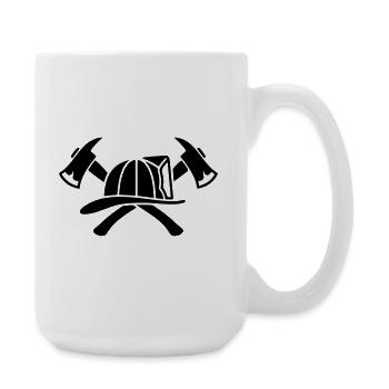 Firefighter Helmet Aexte Silhouette - Large Mug 440 ml - white - Right