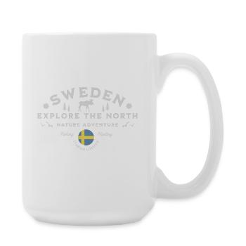 Schweden Nordabenteuer Natur - Große Tasse 440 ml - Weiß - Rechts