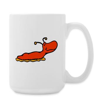 Slug snail without shell smiles - Large Mug 440 ml - white - Right