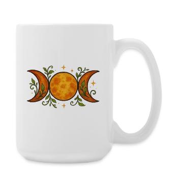 Himmlische Mondphasen mit botanischen Akzenten - Große Tasse 440 ml - Weiß - Rechts