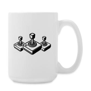 Retro Joypad Joystick Gamer - Large Mug 440 ml - white - Right