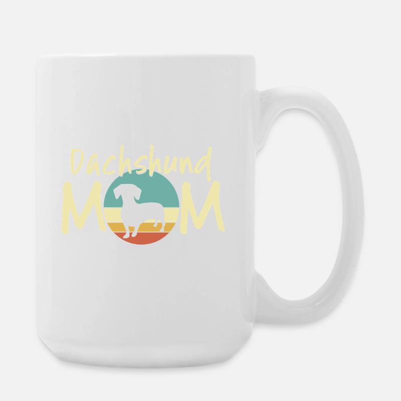 Teckel Lune Mère Design - Grande tasse 440 ml - blanc