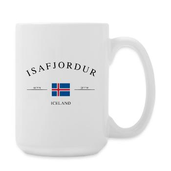 Ísafjörður Islande – Souvenir et cadeau de vacances - Grande tasse 440 ml - blanc - Droite