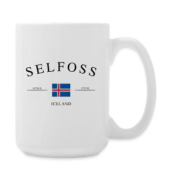 Île de Selfoss – Souvenir et cadeau de vacances - Grande tasse 440 ml - blanc - Droite