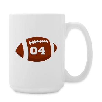 Numéro 4 rugby - 4e anniversaire rugby - Grande tasse 440 ml - blanc - Droite