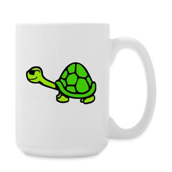 Turtle Sunglasses Cool Smiles Happy - Large Mug 440 ml - white - Right
