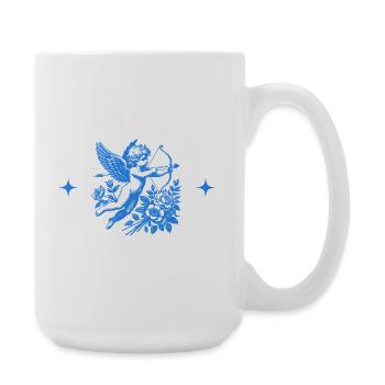 Blue Flower Cupid - Large Mug 440 ml - white - Right