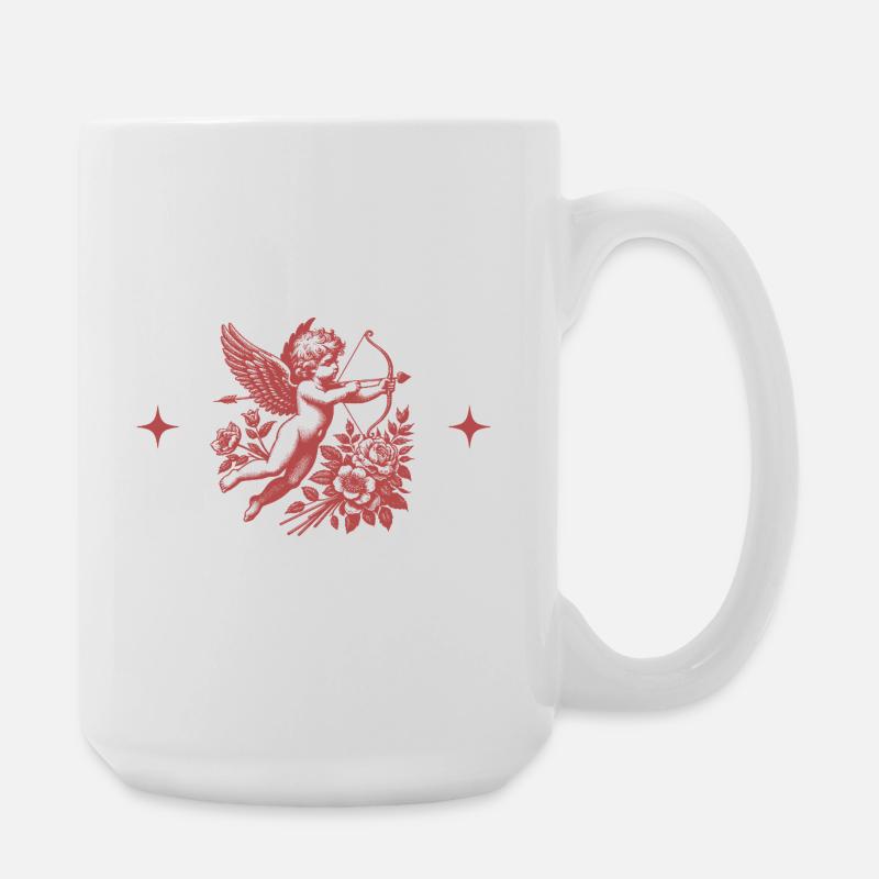 Cupid Floral Bow - Large Mug 440 ml - white