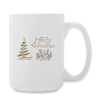 Joyeux Noël convivial en ronde de l’Avent - Grande tasse 440 ml - blanc - Droite