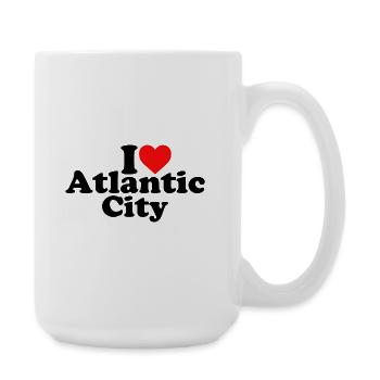 I love Atlantic City - USA - New Jersey - America - Large Mug 440 ml - white - Right