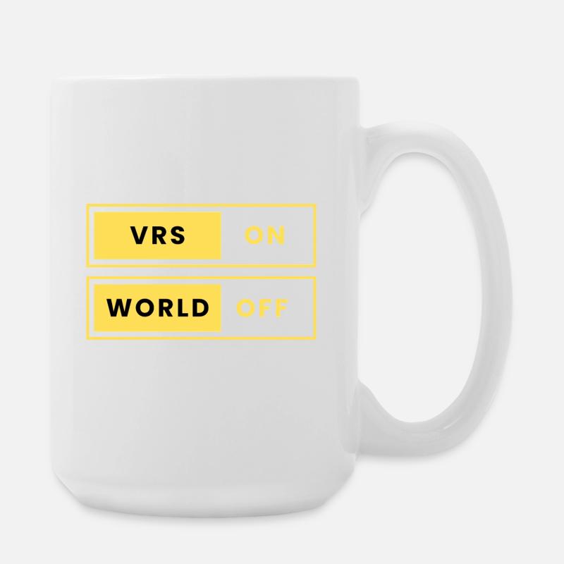 VRS ON Monde DÉSACTIVÉ - Grande tasse 440 ml - blanc