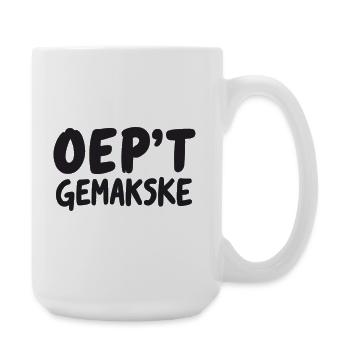 OEP’T GEMAKSKE. Chemises en dialecte anvers - Grande tasse 440 ml - blanc - Droite