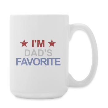 Enfant préféré Je suis le préféré de papa Le chéri de papa Le chéri de papa - Grande tasse 440 ml - blanc - Droite