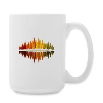 Arbres, Forêt, Nature, Nature sauvage, Plein air, Réflexion - Grande tasse 440 ml - blanc - Droite