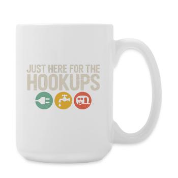 Hookup-Trio: Plug, Tap, Camper - Große Tasse 440 ml - Weiß - Rechts