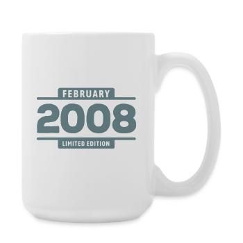 Édition limitée cadeau d’anniversaire de février 2008 - Grande tasse 440 ml - blanc - Droite