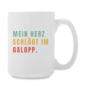 Mon cœur bat au galop - Grande tasse 440 ml - blanc - Droite
