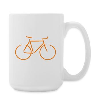 Bicycle Cyclist Gift - Large Mug 440 ml - white - Right