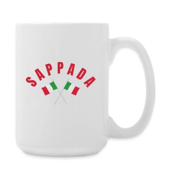 Sappada Italien Flaggen - Große Tasse 440 ml - Weiß - Rechts