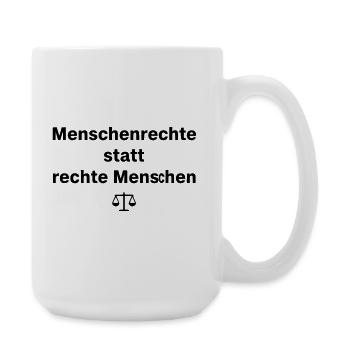 Droits de l’homme : Balance - Grande tasse 440 ml - blanc - Droite