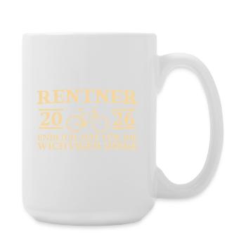 Pensioners 2026 Bicycle: Cycling in retirement from today - Large Mug 440 ml - white - Right