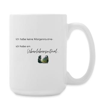 LIEBEVOLL Morgenroutine Wald - Große Tasse 440 ml - Weiß - Rechts