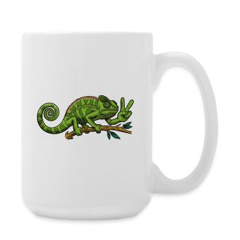 Chameleon Peace - Large Mug 440 ml - white - Right
