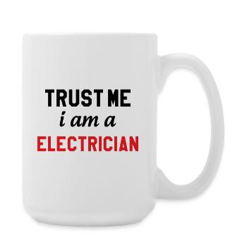 Trust me I'm an electrician: security - Large Mug 440 ml - white - Right