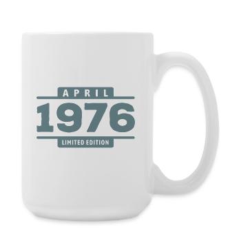 Limited Edition April 1976 Geburtstag Geschenk - Große Tasse 440 ml - Weiß - Rechts