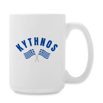 Kythnos Greek Flags  - Large Mug 440 ml - white - Right