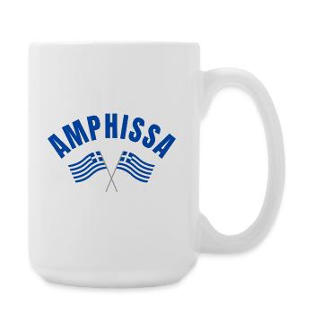 Amphissa Greek Flags  - Large Mug 440 ml - white - Right