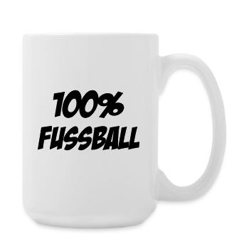 100% Football : Le Design des Vrais Passionnés - Grande tasse 440 ml - blanc - Droite