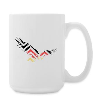 Abstract Eagle Germany Fan - Large Mug 440 ml - white - Right