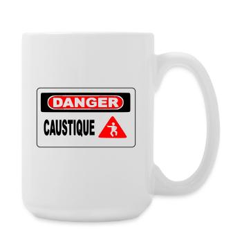 Panneau Danger Caustique - Grande tasse 440 ml - blanc - Droite