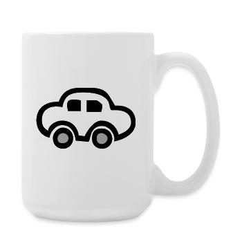 Voiture - Grande tasse 440 ml - blanc - Droite
