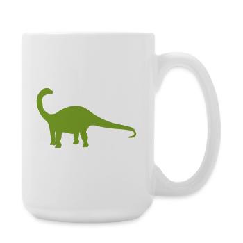 Dinosaur Silhouette Green - Large Mug 440 ml - white - Right