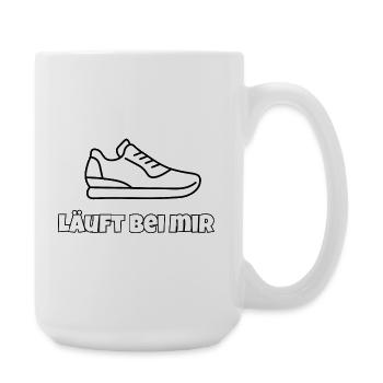 Läuft bei mir  - Große Tasse 440 ml - Weiß - Rechts