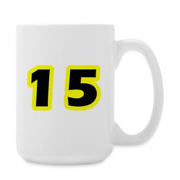 Symbole numérique 15 - Grande tasse 440 ml - blanc - Droite