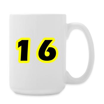 Symbole numérique 16 - Grande tasse 440 ml - blanc - Droite