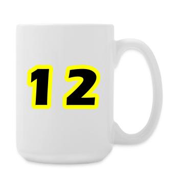 12 Symbole numérique - Grande tasse 440 ml - blanc - Droite