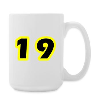 Symbole numérique 19 - Grande tasse 440 ml - blanc - Droite
