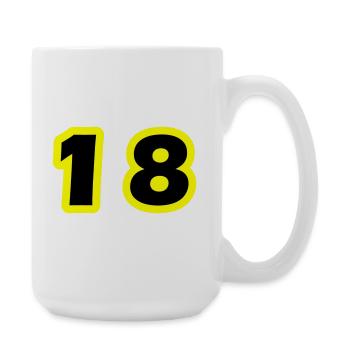 18 Number symbol - Large Mug 440 ml - white - Right