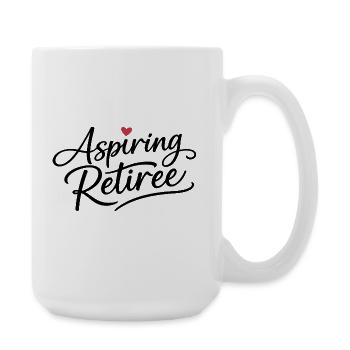 Aspirant retraité - Grande tasse 440 ml - blanc - Droite