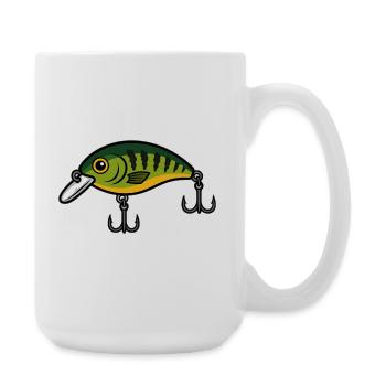 Köderfisch Crankbait Neon Grün - Große Tasse 440 ml - Weiß - Rechts